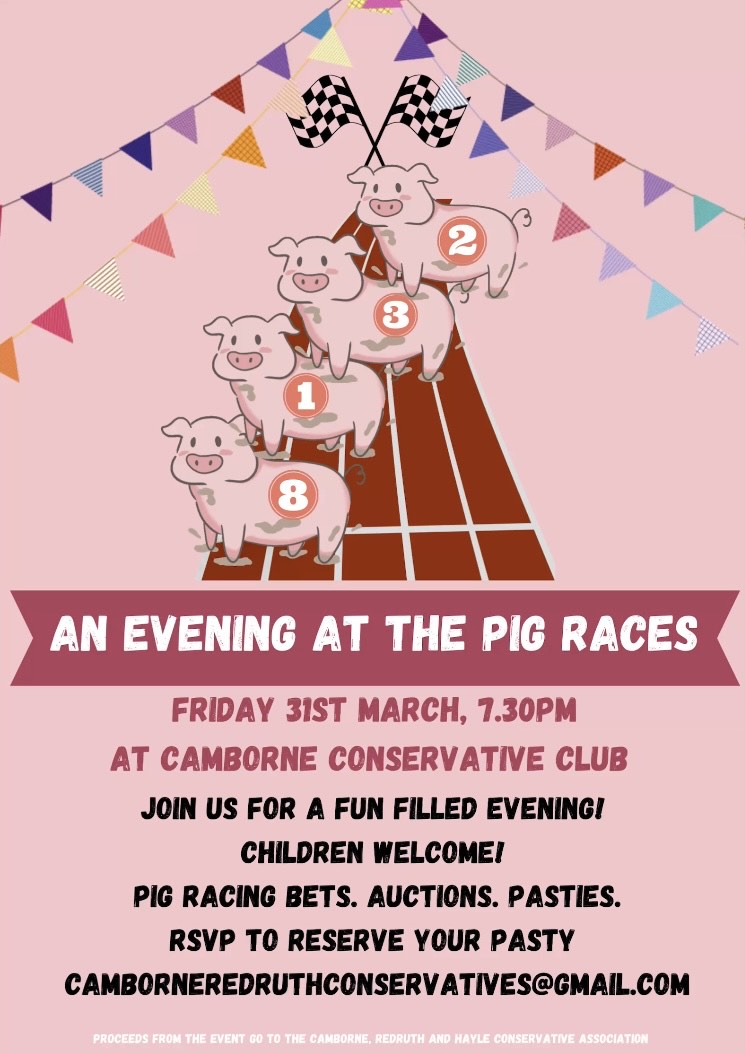 An Evening at The Pig Races Friday 31st March 2023 