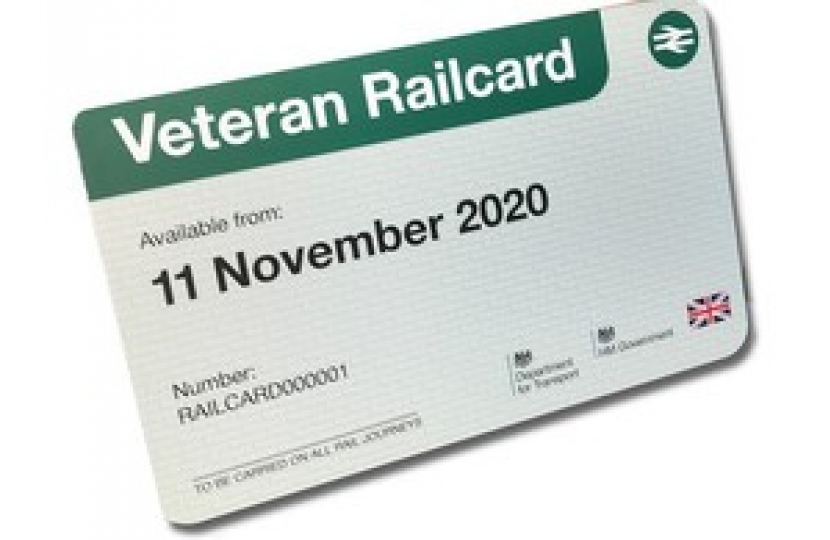 Government fulfils promise to veterans with new railcard