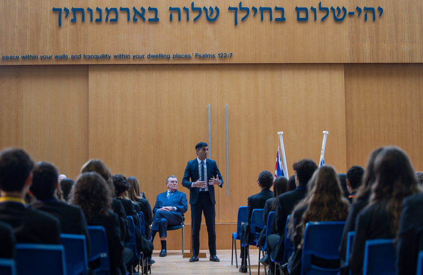PM speaks at a Jewish School