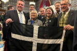 Cornish MP's holding the Cornish Flag at the Taste of Cornwall Event 