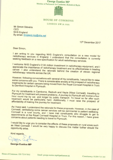GE Letter to NHS