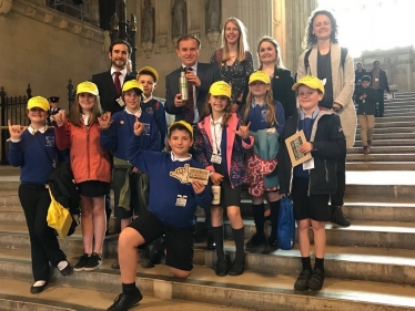 Meeting Portreath pupils in Parliament 