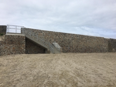 George welcomes new sea wall at Portreath