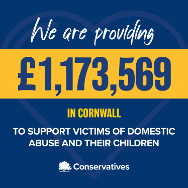 George welcomes £1.74 million in funding to help support victims of domestic abuse in Cornwall